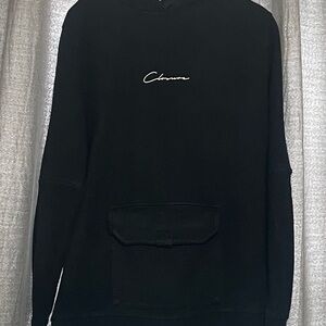 Closure Black Men's Hoodie